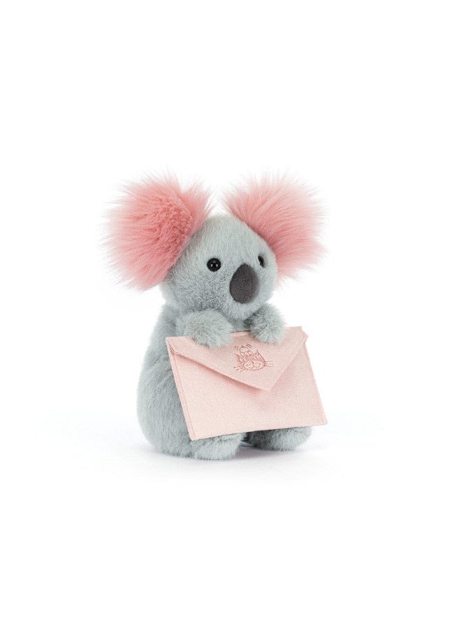 جيليكات Koala With Message Plush Soft Toy 20cm Cute Stuffed Animal Holding Envelope Gift for Kids Babies Collectible Teddy - Image 3